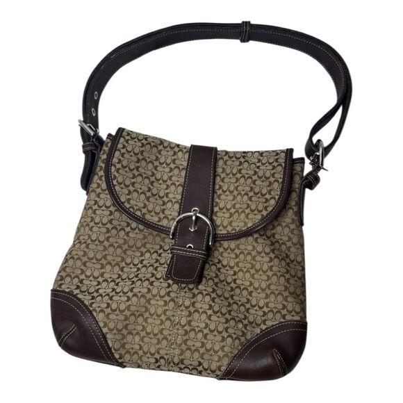 Coach Y2K Brown/Light Brown Signature Canvas Bag. - Picture 1 of 12